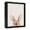 Peeking Bunny 11" x 14" Black Floating Framed Canvas